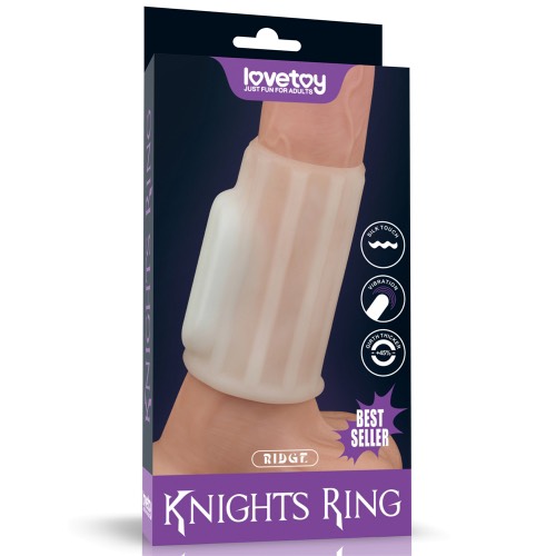 Bao Cao Su Đôn Dên Khúc - Có Gân - Rung - Mềm Mịn - Knights Ring Lovetoy USA