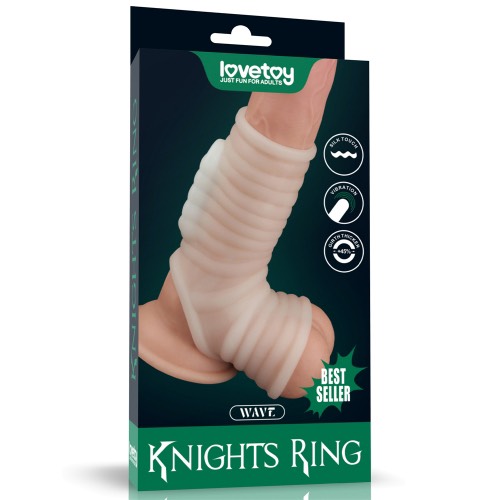 Bao Cao Su Đôn Dên Khúc Có Quai Đeo - Rung - Gân - Knights Ring Lovetoy USA