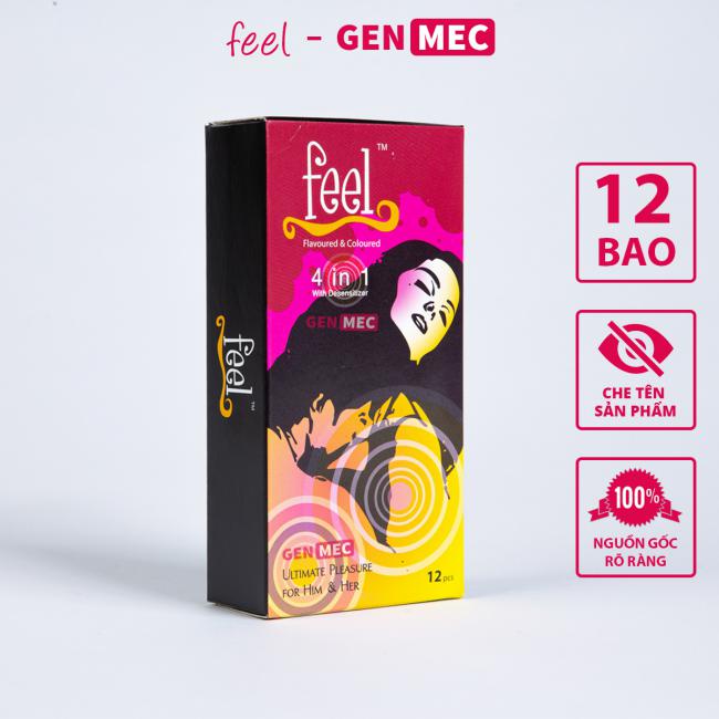 Bao Cao Su Kéo Dài Xuất Tinh Gai Gân Liti - 4in1 Feel Nhập Chính Hãng