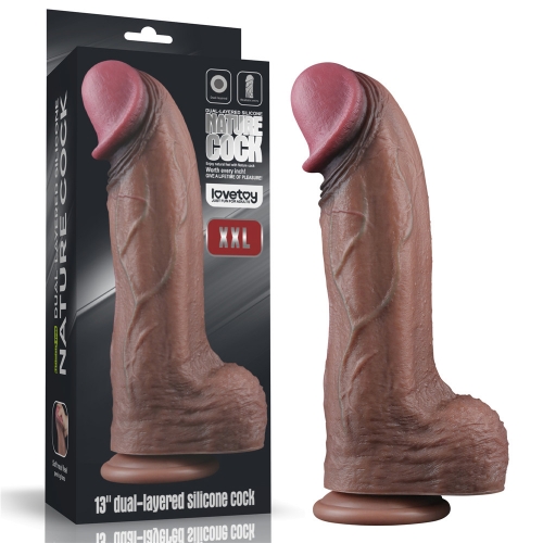 Dương Vật Giả Dán Tường Siêu Khủng Siêu Gân 13in XXL - Silicon 2 Lớp Siêu Mềm Mịn Lovetoy USA