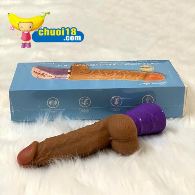 Dương Vật Giả Silicon Mềm Mịn Như Thật Đa Năng - Rung  Ngoáy  Sưởi Ấm Loveaider Rocking