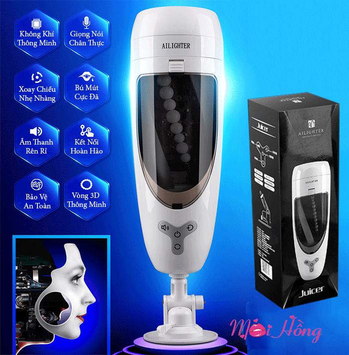 Máy Thủ Dâm Âm Đạo Giả Tự Động Xoay 360 Độ - Dán Tường Siêu Sướng - Ailighter JUICER